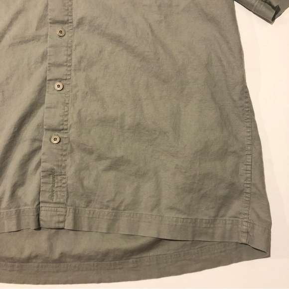 Timberland Button Up Short Sleeve Mens XL Green - Picture 4 of 12